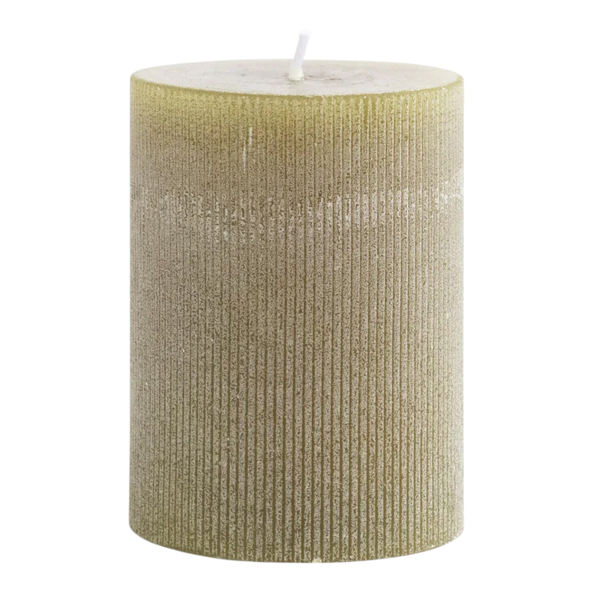 Unscented Pleated Pillar Candle